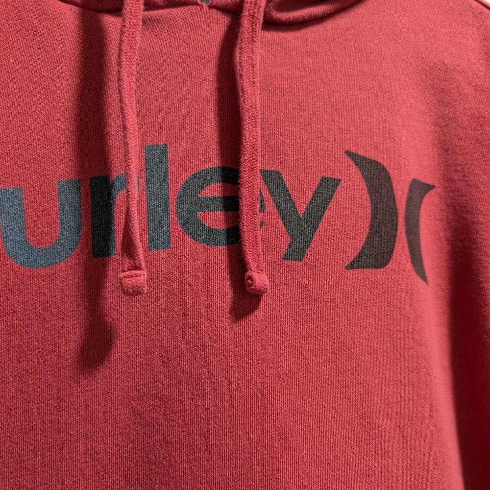 Men's Hurley Hooded Sweatshirt Red - Picture 3 of 5